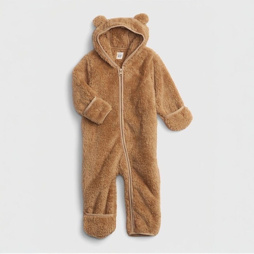 BABY‎ GAP Bear Ear Hoodie Sherpa One Piece